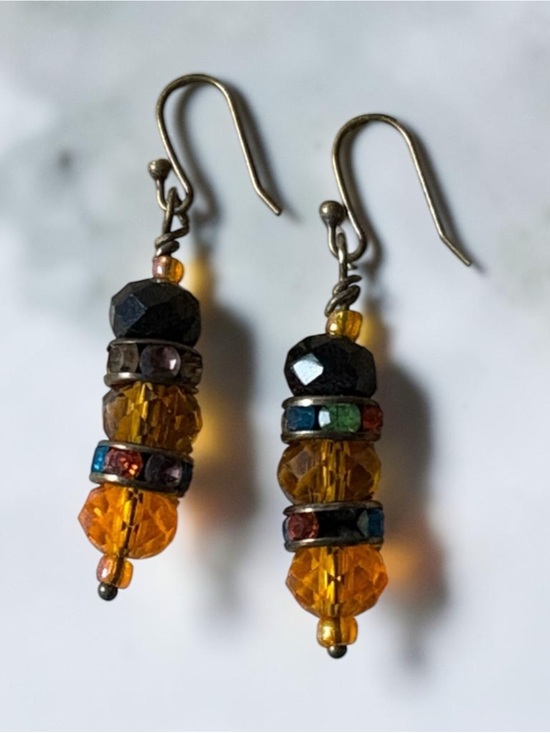 Handmade Jewelry - Vintage Inspired Beaded Drop Earrings
